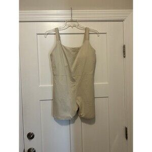 New Offline by Aerie Size XL Beige Real Me Athletic Romper Shelf Bra Stretchy